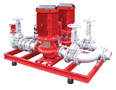 Vertical Shaft Line Type (In-Line) Coaxial Fire Booster Sets