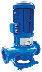 In-Line Centrifugal Pumps, Mounted on Straight Pipe NLL